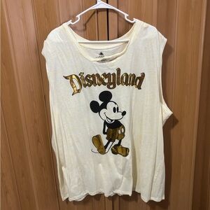 Disney Cream Tank Top Mickey Mouse Design